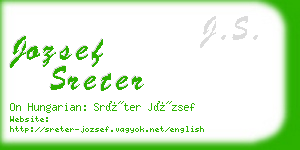 jozsef sreter business card
